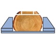 Схема распиловки с использованием кромкообрезного устройства